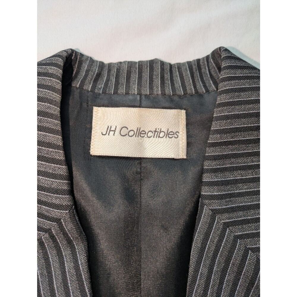 Vintage JH Collectibles Wool Blazer Womens Size 6 Vertical Pin Stripe Jacket USA - Picture 4 of 11